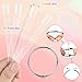 RAQEHO 200PCS Nail Swatch Sticks - Clear Nail Color Swatches with Ring Acrylic Fan Shape Nail Polish Sample Swatches Nail Practice Stick Gel Polish Display Stick for Technician Beginner Home Salon Use