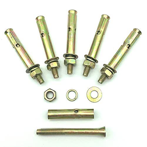 Ayiciel Dehnschrauben, M6 Sechskantmuttern-Erweiterungsbolzen, Metalldübel Hülsenanker, robuste Expansionsschraubenbolzen, Wanddübelbefestigungsanker (10 Stück)