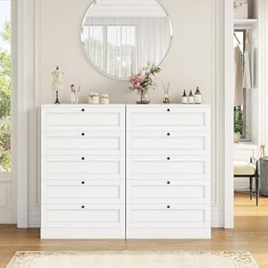 HOSTACK 5 Drawer Dresser for Bedroom, 43.7" Tall Dresser & Chest of Drawers, 29" W Drawer Chest with Metal Handles, Wood Vertical Dresser Storage Cabinet for Living Room, Hallway, Entryway, White HOSTACK 5 Drawer Dresser for Bedroom 437 Tall Dresser Chest of Drawers 29 W Drawer Chest with Metal Handles Wood Vertical Dresser Storage Cabinet for Living Room Hallway Entryway White