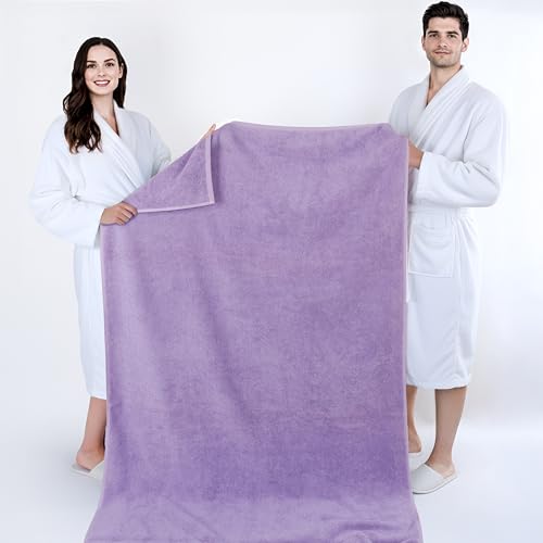 Image of Cotton Paradise 100% Cotton Turkish Towel, Soft Absorbent Quick Dry, 40x80 Oversized Bath Sheet Towel, Lilac