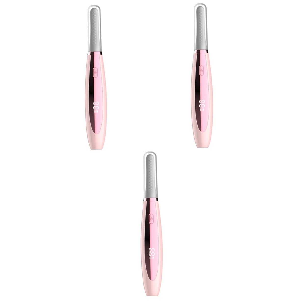 MAGICLULU 3piezas Rizador De Pestañas Eléctrico Calentado Portátil Efecto Natural Herramienta De Maquillaje Para Mujeres Calefacción Rápida y Diseño Ergonómico