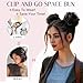 Foaoit Space Buns Hair Piece 2PC Fake Hair Buns Hair Piece for Women Natural Small Claw Clip on Bun Extensions for Women Hairpieces for Wedding Cosplay Daily Party (Darkest Brown Tend to Black
