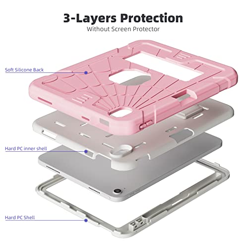 Herize 10.9" iPad 10th Gen (2022) Kids Case - Pink with Pencil Holder & Stand, Case for iPad 10th Gen 10.9'' - Image 3