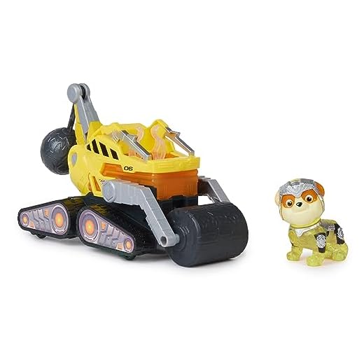 Paw Patrol, Bulldozer di Rubble Tematizzato Paw Patrol: Il Super Film, con Luci e Suoni, Giochi Paw Patrol per Bambini e Bambine, 3+ anni