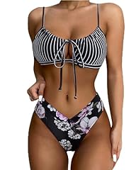 Black Floral White Striped