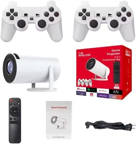 4K Gaming And Android Smart TV Projector And Two Wireless Controllers