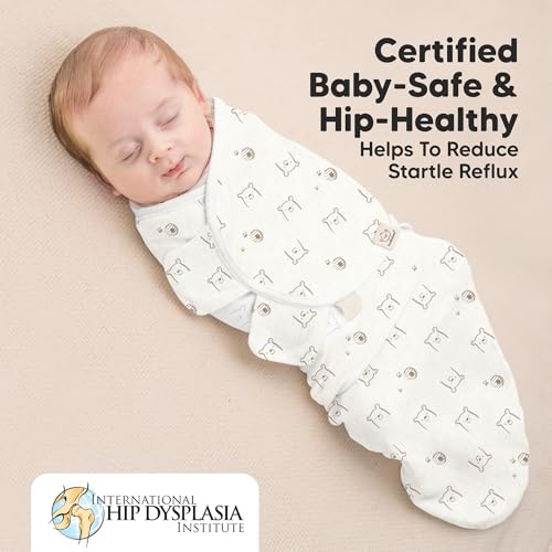 Image of Baby Swaddle Sleep Sacks with Zipper - 3-Pack Swaddles for Newborns 0-3 Months, Infant, Baby Girls, Boys, Soft & Durable Newborn Sleep Sack, Easy Diaper Change Swaddling Blanket (Bumble Bear, OS)