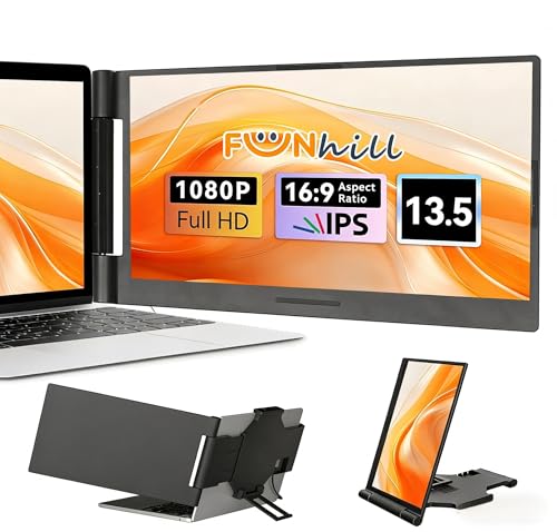 Image of Funhill Laptop Screen Extender 13.5 inch Laptop Monitor Extender 1080P IPS, Dual Portable Monitor for Laptops 13-17.3 inch with Display /HDMI Port