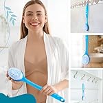 Bath Body Brush Long Handle Back Shower Brush Exfoliating Back, Body, and Feet Scrubber Soft Nylon Bristles (Blue) - Image 5