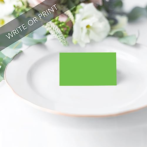 Andaz Press Table Tent Printable Place Cards On Perforated Paper, Blank Kiwi Green, 20-Pack, Placecards Table Settings For Baby Bridal Wedding Shower, Anniversary Celebration #TOP3