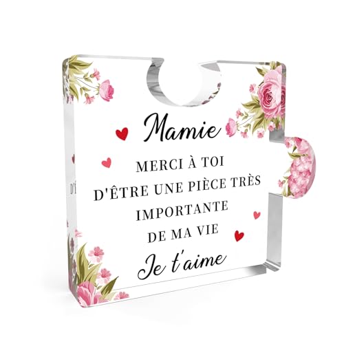 Cadeau Mamie Noel, Cadeau Fete Des Grand Mere, Cadeau Mamie, Cadeau Grand Mere, Cadeau Anniversaire Mamie, Decoration Acrylique Mamie, Cadeau Grand Parent, Cadeau Mamie Original,Idee Cadeau Grand Mere