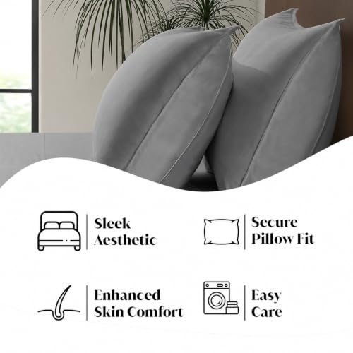 Image of |Split King Size Sheet Set | Organically Grown | Ultra Soft & Cooling |100% Viscose | 17 inch Deep Pocket [Slate]