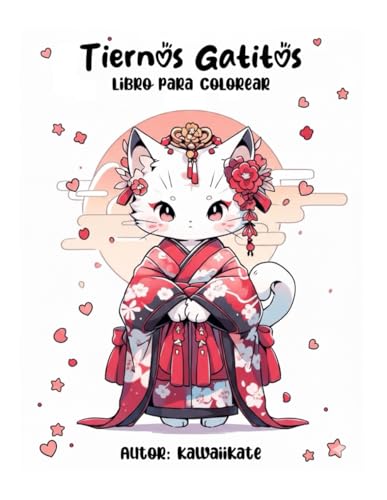  Tiernos Gatitos Libro para Colorear