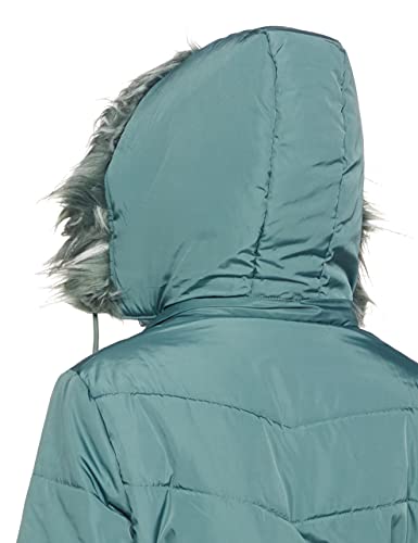 Image of Qube By Fort Collins Women's Regular Fit Nylon Bomber Jacket with Detachable Hood - Stylish & Comfortable Winter Wear