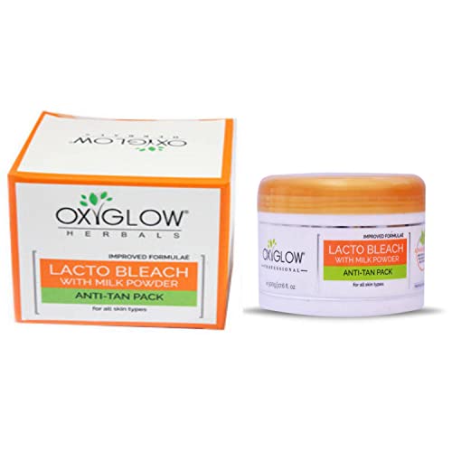 Image of OxyGlow Herbals Lacto Bleach Cream 500g | Enriched with Milk Powder | Removes Tan, Whitens, Hydrates, Lightens & Brightens the Skin | For All Skin Type