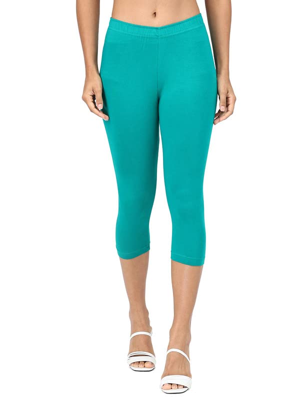 Image of Robinbosky Premium Stretchable Cotton Capri Legging for Women | Suitable for Formal wear & Casual wear | High-End Elastic Makes. The Leggings Squat Proof and Durable for Travel, Yoga, & Workout.