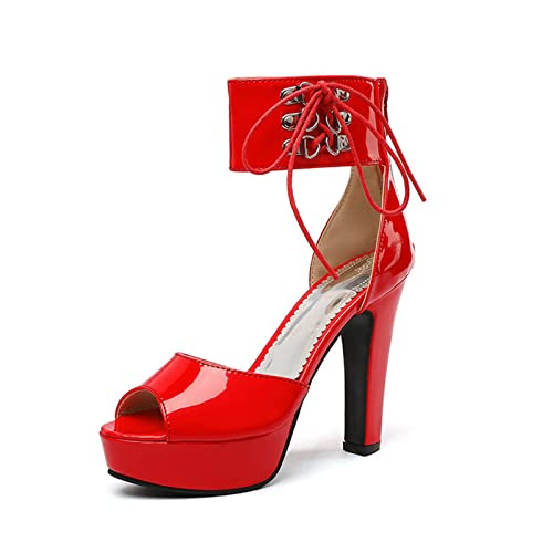 Talons super hauts de 12CM stables pour femme en bottes d'été grande taille