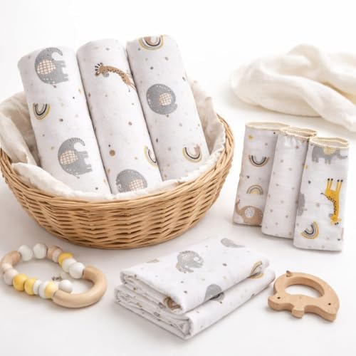 Kit Enxoval Cueiro e paninhos de boca bebê menina e menino manta ...