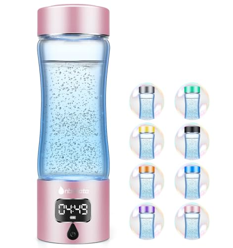 Hydrogen Water Bottle Generator, 340ml Portable Hydrogen Water Maker with SPE/PEM Technology,...