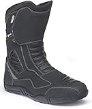 motorradstiefel schwarz rot Textilfutter mit Hipora-Membrane; wasser- und winddicht, atmungsaktiv