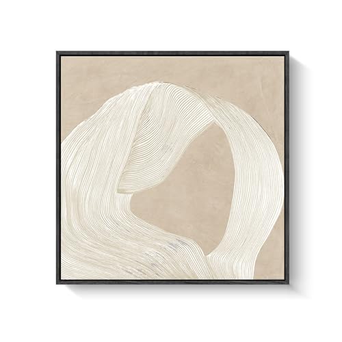 MJKQ9 アートパネル 北欧 スタイル18 色面 抽象画 ポスター 絵画 おしゃれ ラインアート 線画 モダン ウォールアート フレーム付き スタンド付き 60*60cm インテリア 壁掛け 部屋飾り お風呂 玄関 装飾 壁絵 木枠付き キャンバス ファブリックアートの商品画像（Amazon）
