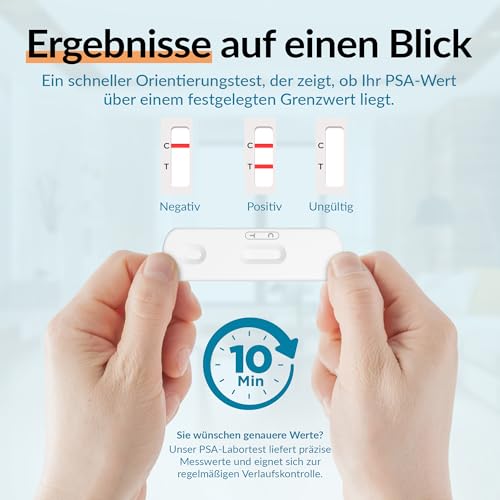 GetTested PSA-Schnelltest für zu Hause für Männer – Prostata-Gesundheitscheck und Selbsttest, schneller 5-Minuten-Bluttest zur Erkennung erhöhter PSA-Werte
