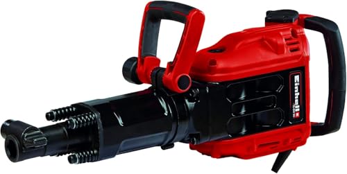 Einhell Martillo demoledor, 1700 W, 50 J, portaherramientas SDS hex, empuñadura amortiguadora de vibraciones, cincel puntiagudo, plano, carro de transporte y almacenamiento incluido