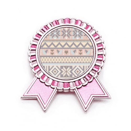 Broche losange triangle rose, le cadeau idéal en métal de taille M