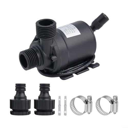 Besttoolifes Agua sumergible sin escobillas CC 12 V 800 L/H para fuentes solares, acuarios, estanques y sistemas de circulación de agua, cabezal de 5,5 m, compatible con 12 (2#)