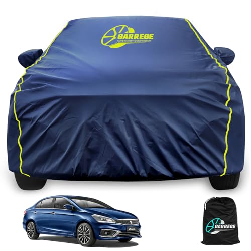 Image of Waterproof Car Body Cover for Kia Carens 100% All Weather Proof with Mirror & Antenna Packet & Full Bottom Elistic, Triple Stitching with 100% Nail Proof Cover Navy Blue