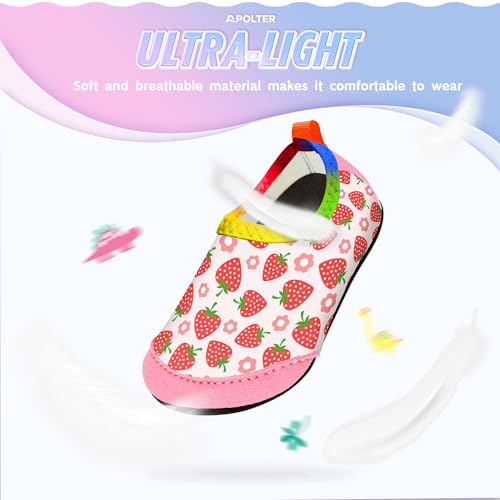 Apolter Baby Boys and Girls Swim Water Shoes Barefoot Aqua Socks Non-Slip for Beach Pool Toddler - Thumbnail 4