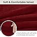 Smiry Velvet Stretch Dining Room Chair Covers Set of 4, Soft Removable Washable Chair Slipcovers Kitchen Parsons Chair Protector, Wine Red