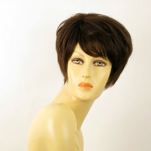 Perruque Femme 100% Cheveux Naturels Châtain - Taille Moyenne, Longue, Raie Libre - Neuf Avec étiquettes