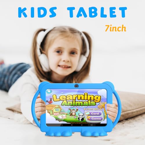 Image of Kids Tablet 7 inch for Boys Girls Android Tablets for Kids, 4GB RAM 32GB ROM Toddler Tablet, WIFI Bluetooth, Safety Eye IPS Screen, Parental Control, Dual Camera Shockproof Case for Educational Games