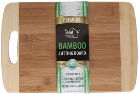 Bamboo Cutting Board 12x8 Eco-Friendly Wooden Cutting Board for Kitchen, Durable Knife-Friendly Chopping Board for Meat, Vegetables & Cheese, Small Serving Board for Home & Gifts
