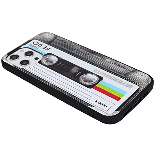 Tonvizern For Iphone 12 Pro Max 6.7 Inch Case, Soft Tpu Phone Case Music Classic Cassette Tape Retro 80’S Type Case For Girls Women, Slim Shockproof Protective Cover White (For Iphone 12 Pro Max) #TOP2