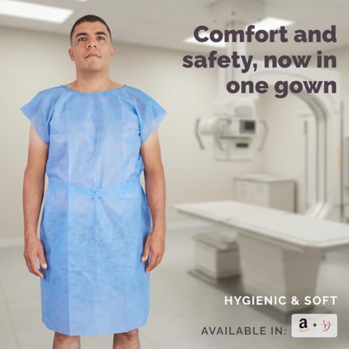 image for silaomedical Disposable Patient Exam Gowns for Adults, 10-Pack — Sho