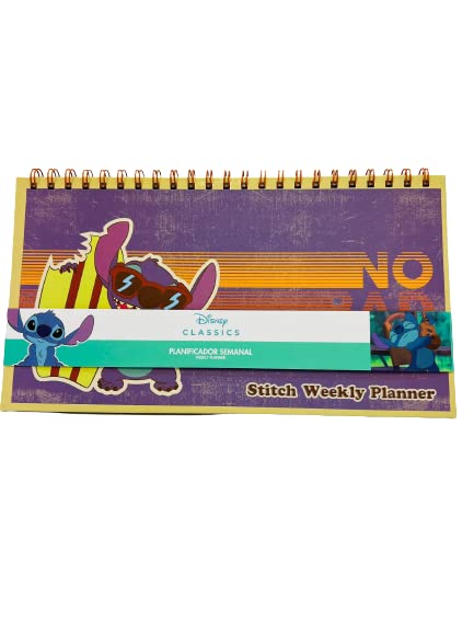Disney Stitch Weekly Planner-School Set-Scheduler For Home School Work Office-to Do List Habit Tracker Planning
