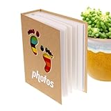 Álbum de fotos de libro con diseño de huella de pie, para estanterías, noches, chimeneas, dormitorios, salones, niños, niñas y amigos