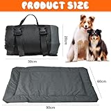 VGECEE Hundebett Mittelgroße Hunde Tragbares Hundebett Wasserdicht Hundematratze 90x60cm Faltbare Hundereisedecke Hundematte Hundekissen Mittelgroße Hunde Liegematte für Hundekiste, Sofa, Boden, Auto
