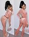 FIVCAT Women's 2 Piece Outfit Sweatsuits 2026 Velvet Jogger Suits Long Sleeve Zip Up Crop Top Flare Pants Set Y2K Cute Winter Tracksuit with Pockets Orange Pink S