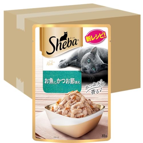 シーバ リッチ ウェット 成猫用 お魚にかつお節添え 35g×96袋(1箱12袋入り×8箱) 水分補給 キャットフード パウチ (B079Z9TVBH) Amazon価格推移・価格追跡