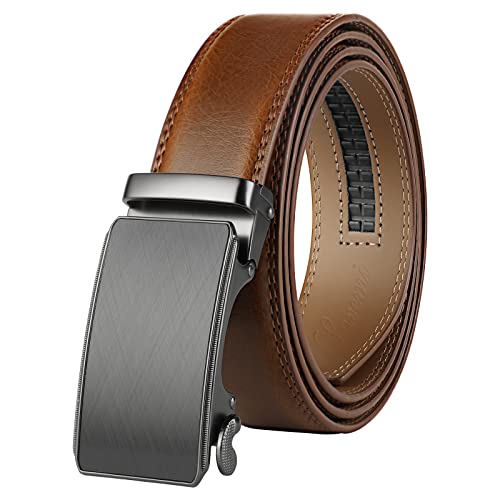 Image of Lavemi Men's Real Leather Ratchet Dress Casual Belt, Cut to Exact Fit,Elegant Gift Box