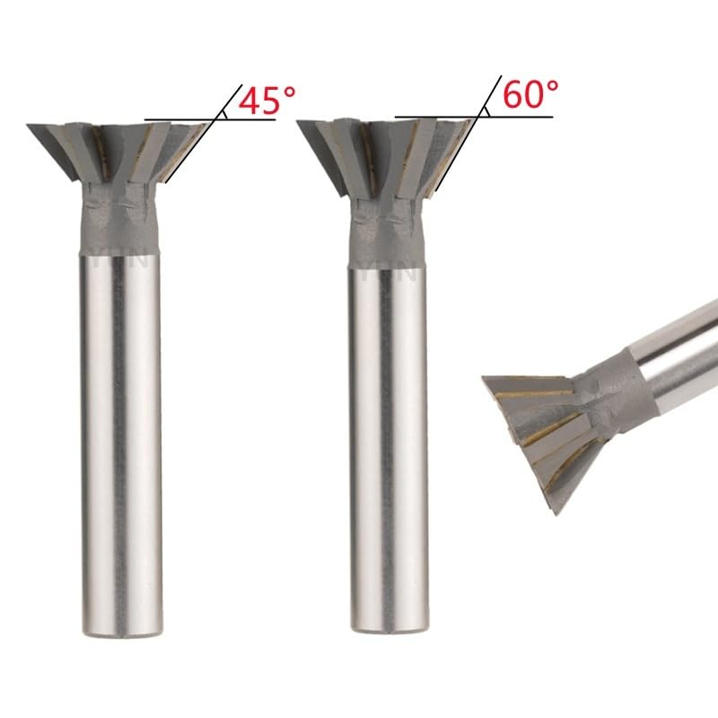Dovetail Milling Cutter - 45° & 60° Angle T-Slot Milling Cutter, D12-60mm, Welding Insert Tungsten Carbide Tools for CNC Machine Tool(D25x100Lx4T-60)
