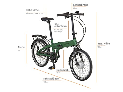 Prophete Urbanicer E-Bike | Erwachsene Elektrofahrrad Damen/Herren/Unisex | Pedelec City E-Bike 20'...