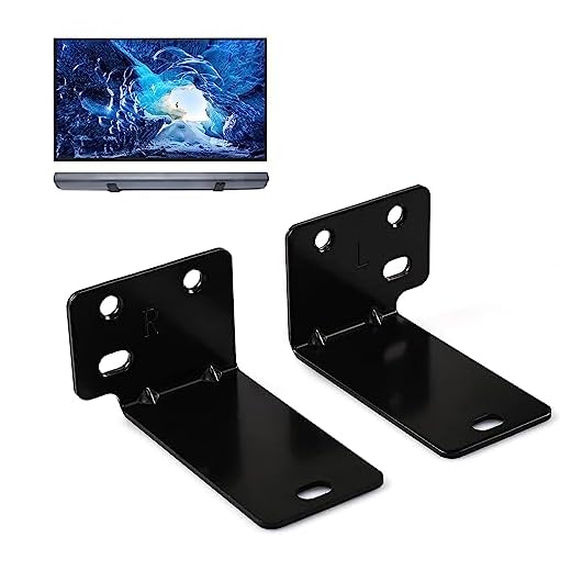 Alyphyly Supporto universale da parete con kit hardware per barra sonora Staffa di montaggio compatibile La maggior parte delle soundbar Sistema Home Theater Staffa di montaggio a parete - Nero