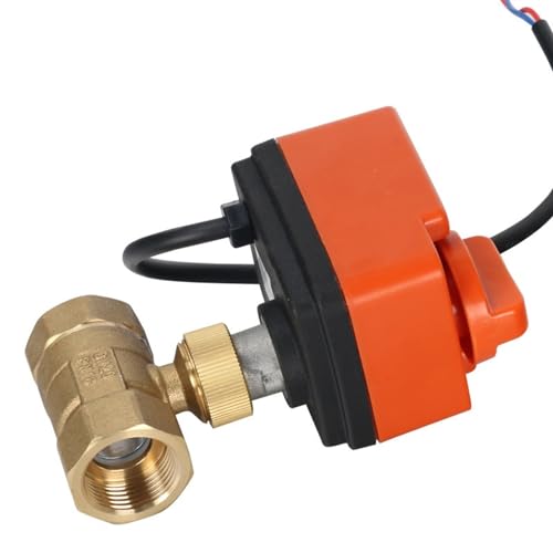 Válvula de bola motorizada de latón con interruptor manual de 1 pulgada 12V 3