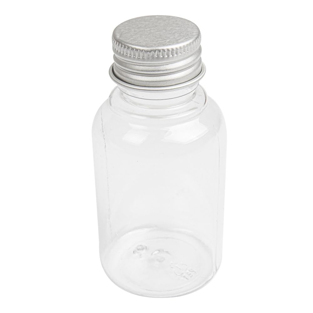 García de Pou 210.68 Frascos con Tapón Aluminio, 60 ml, Diámetro 4 x 8.1 cm, 100 unidades, Transparente