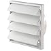 15 cm grill ścienny - żaluzja grawitacyjna - biała