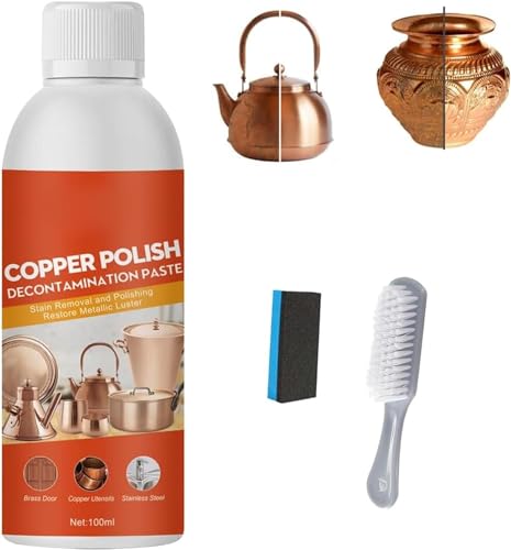 Limpiador y pulido de latón, limpiador y pulido de cobre, limpiador y spray de pulido, limpiador de cobre para ollas y sartenes, limpiador y pulido de cobre (1pcs)